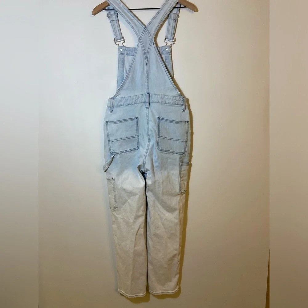 HUDSON WOMEN'S JEAN OVERALLS DENIM In Light Beams Blue sz S